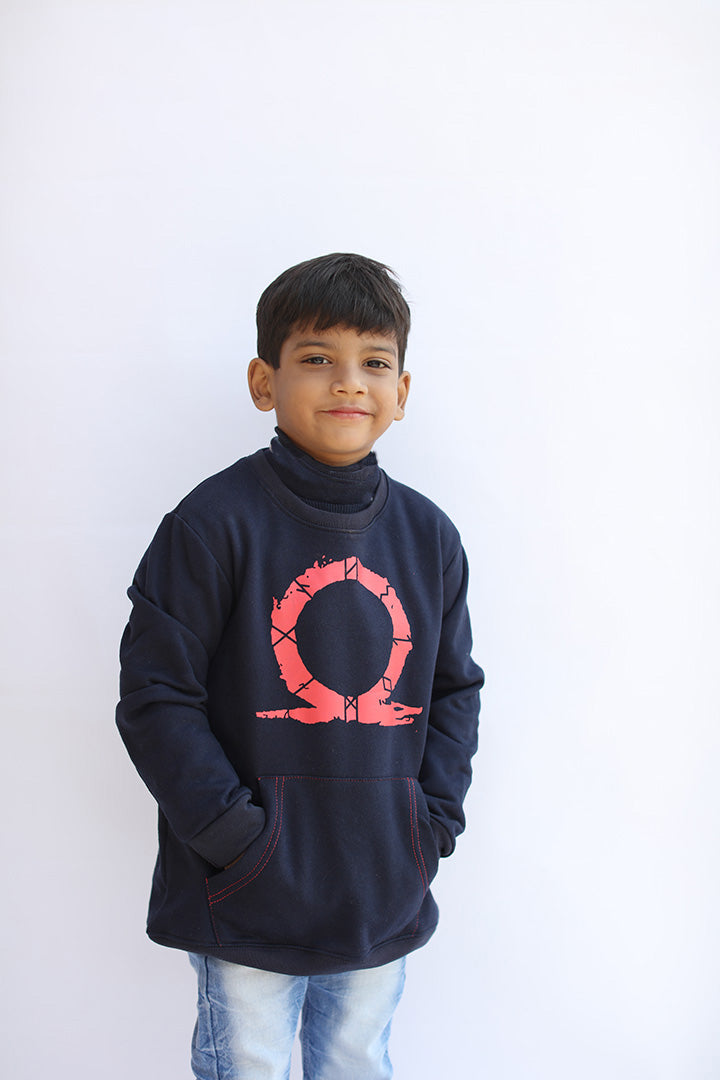 Navy God of War sweat shirt