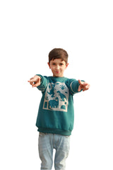 Dino-green Sweat shirt.