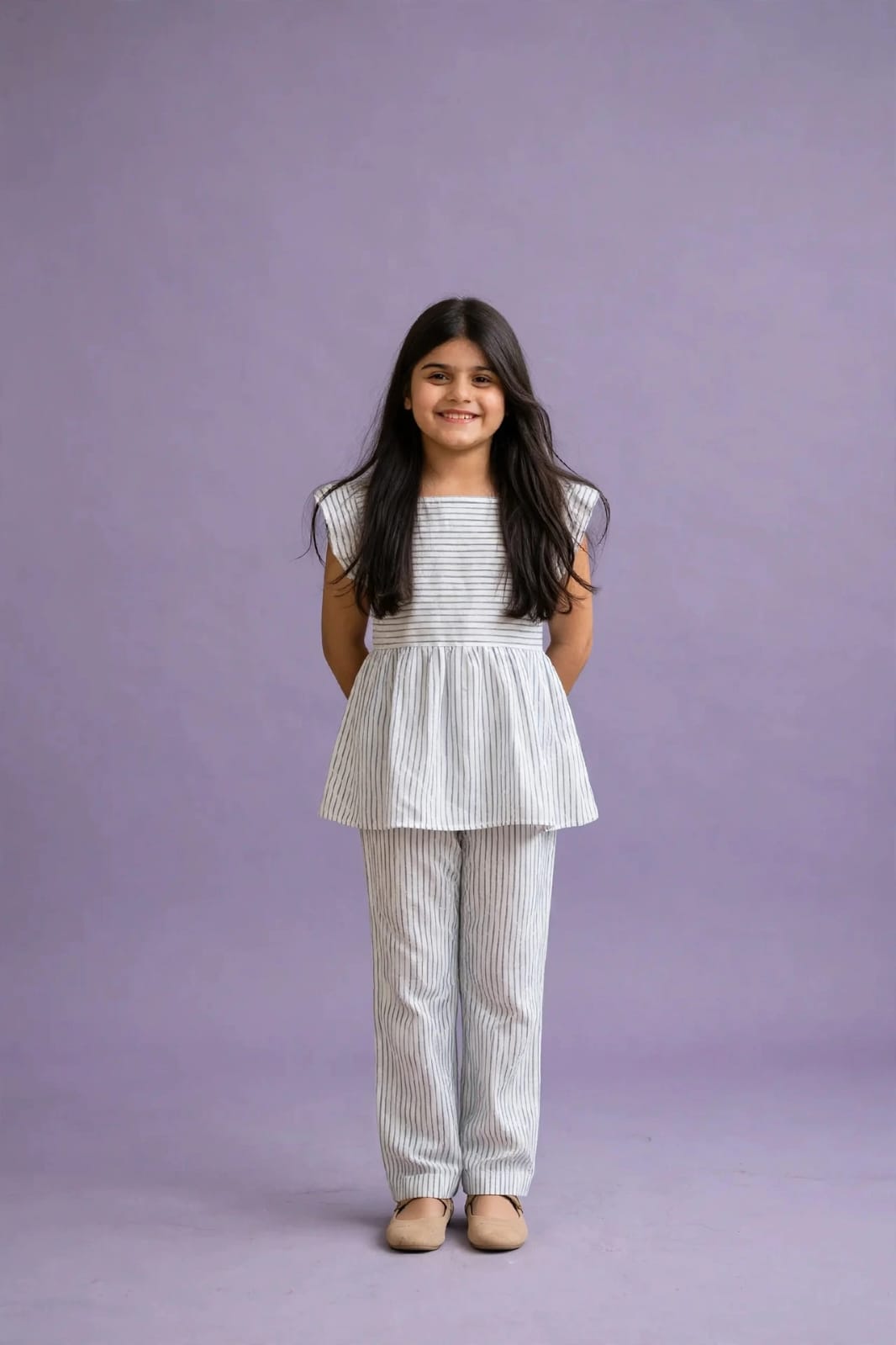 Linear White Co-ord Set