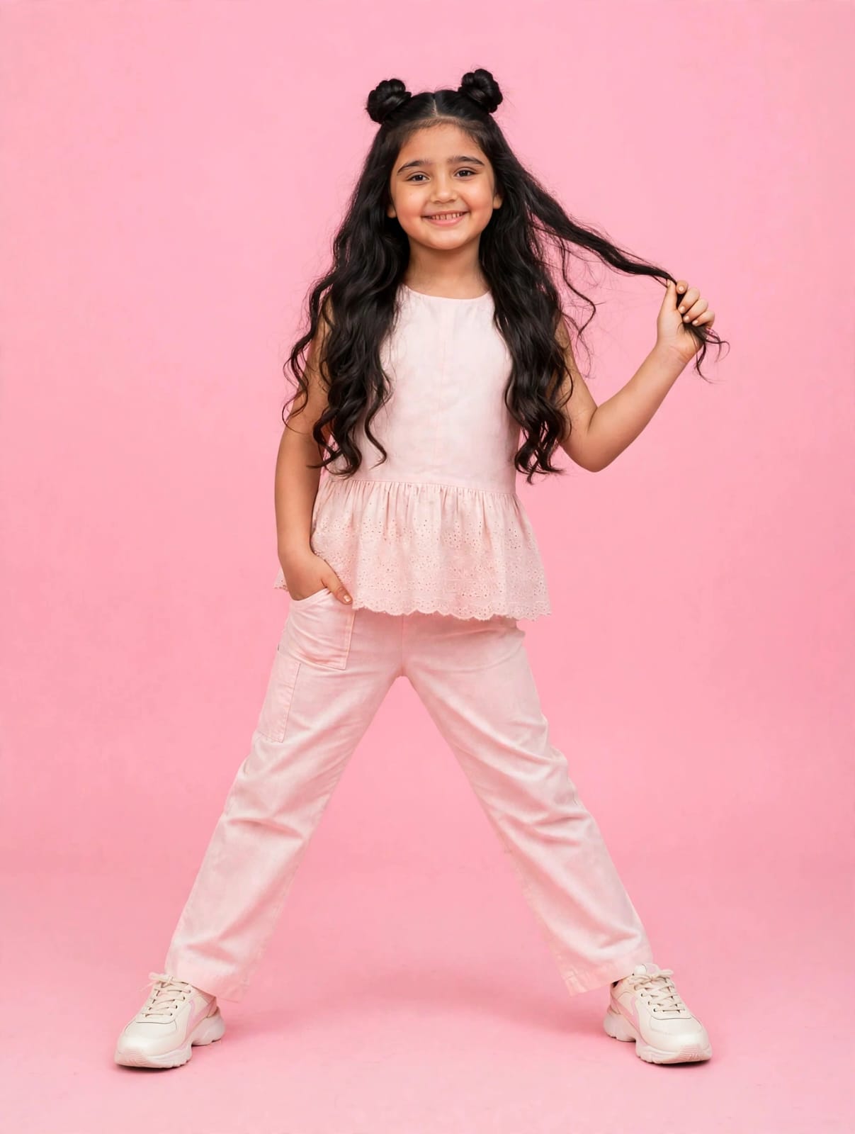 Candy Pink Peplum Co-ord set