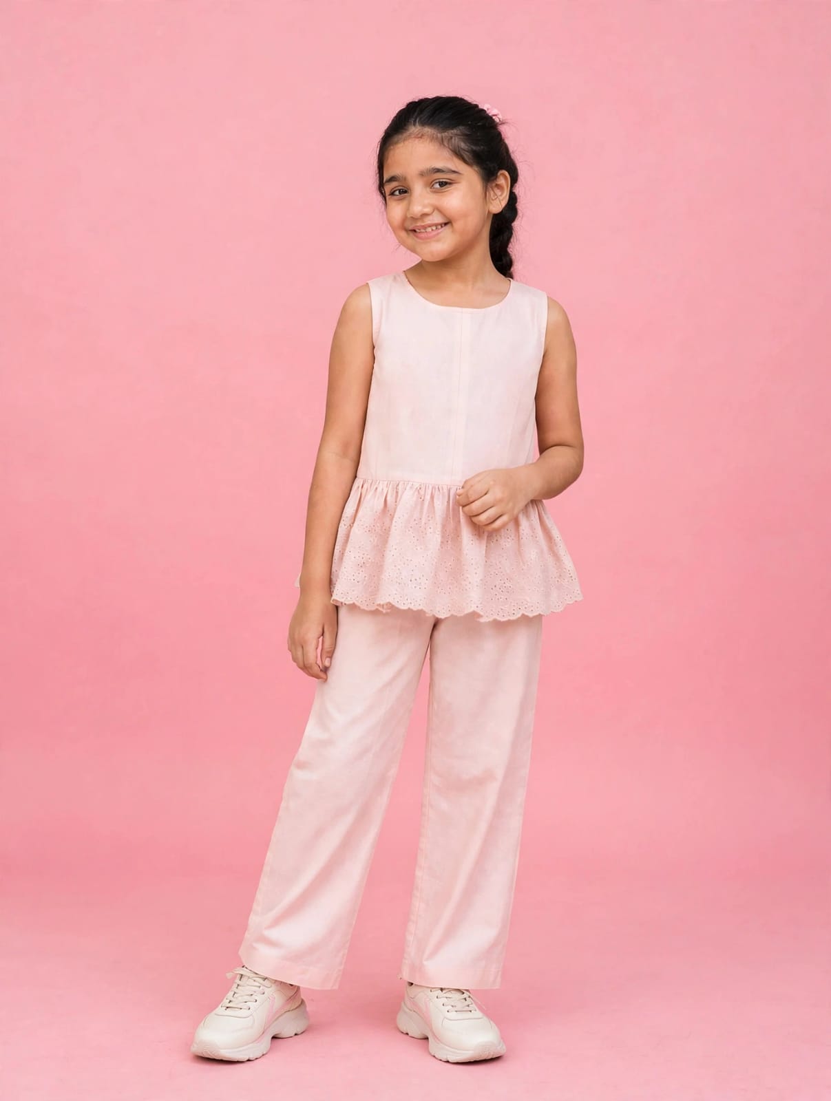 Candy Pink Peplum Co-ord set
