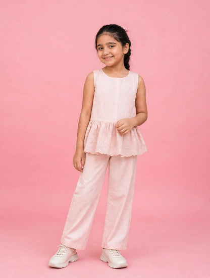 Candy Pink Peplum Co-ord set