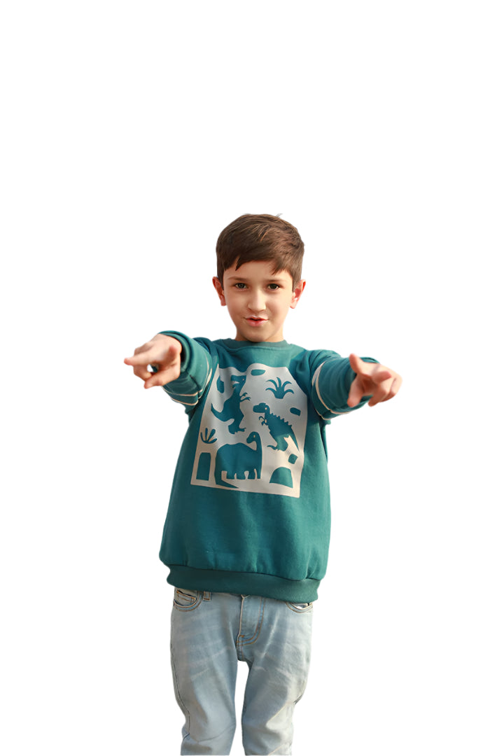 Dino-green Sweat shirt.